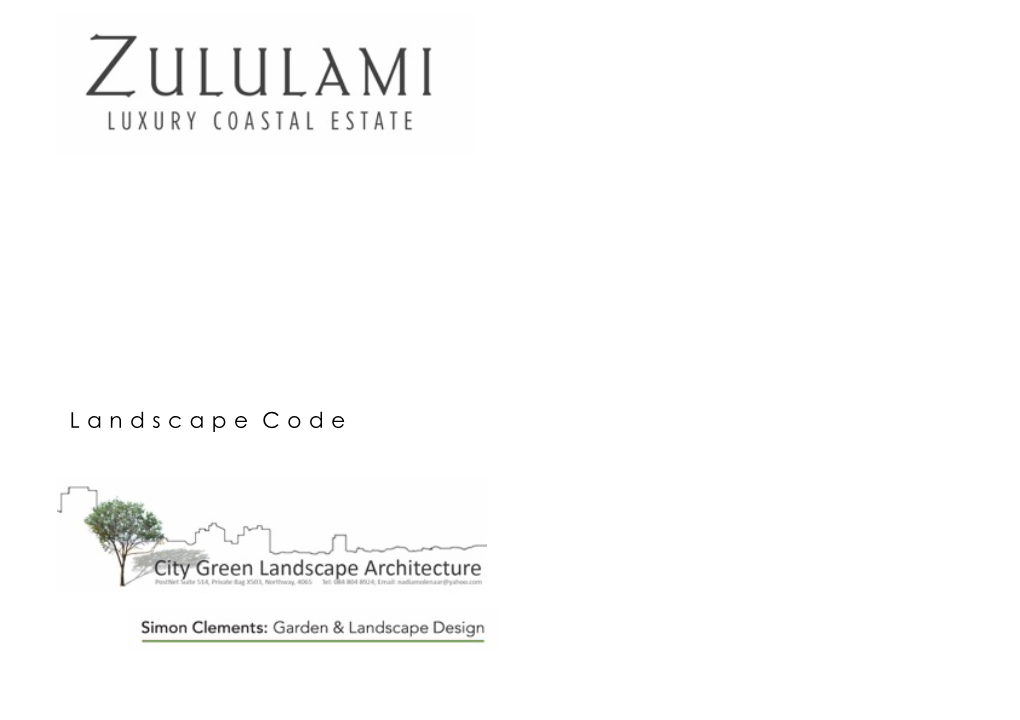 Zululami Landscape Code Rev 3 Final