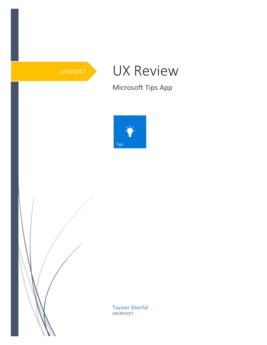 UX Review Microsoft Tips App