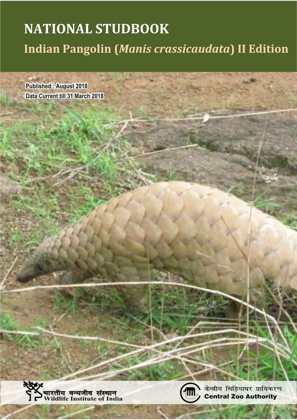 NATIONAL STUDBOOK STUDBOOK of INDIAN PANGOLIN (MANIS CRASSICAUDATA) – II EDITION Indian Pangolin (Manisok Crassicaudata ) II Edition