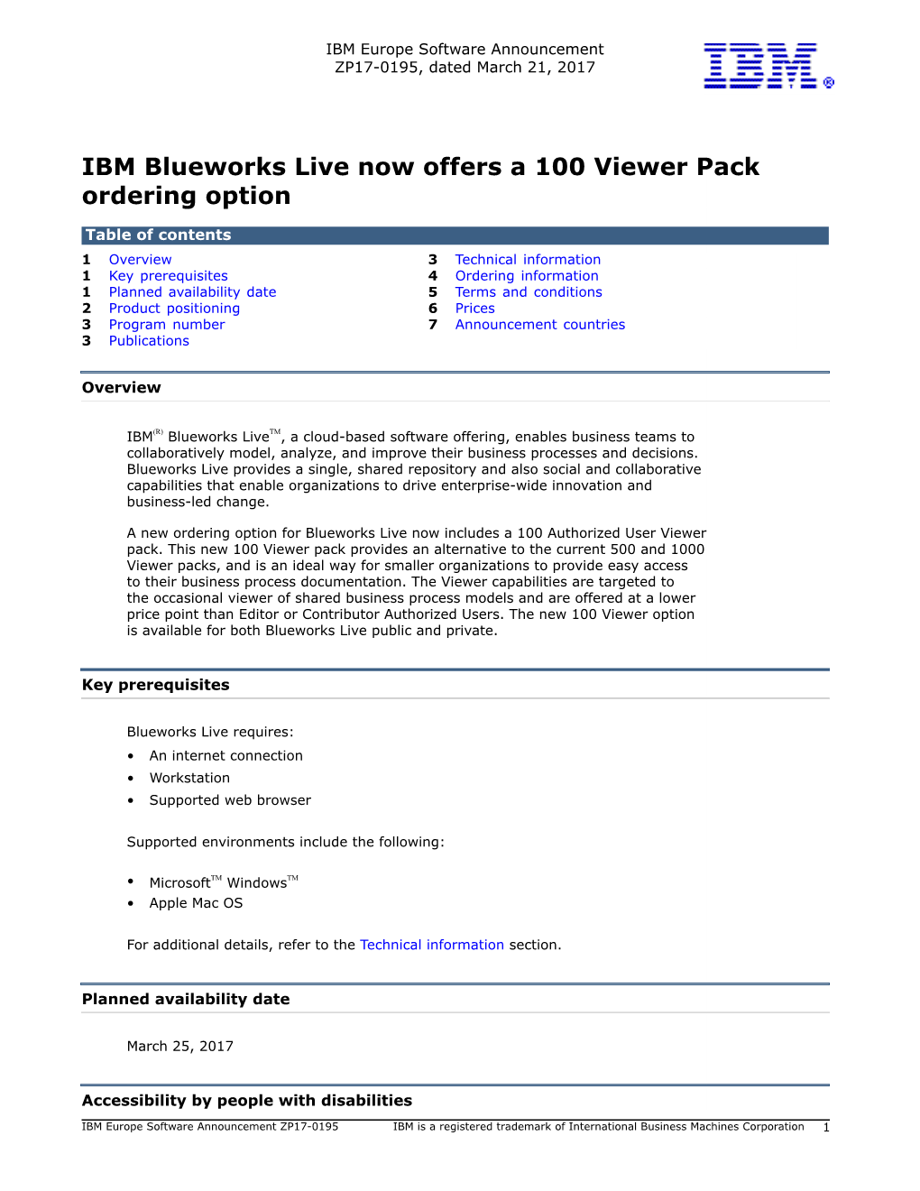 IBM Blueworks Live Now Offers a 100 Viewer Pack Ordering Option