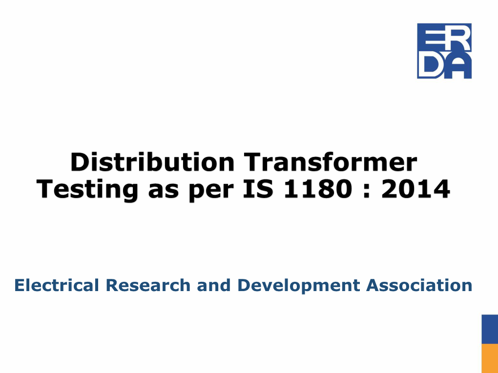 Distribution Transformer Testing As Per IS 1180 : 2014