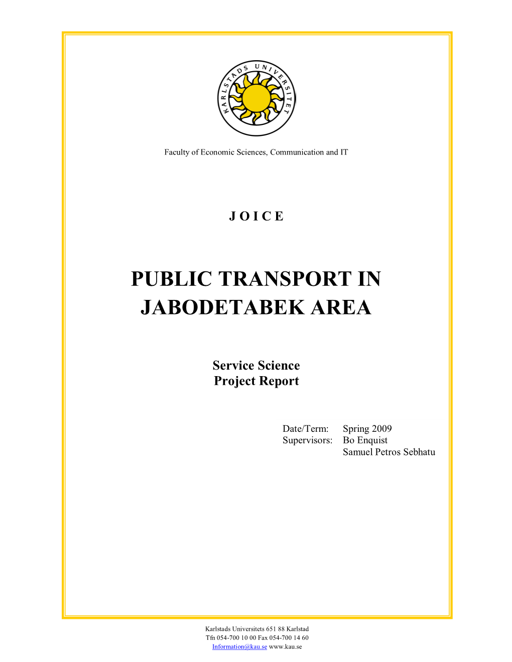 Public Transport in Jabodetabek Area