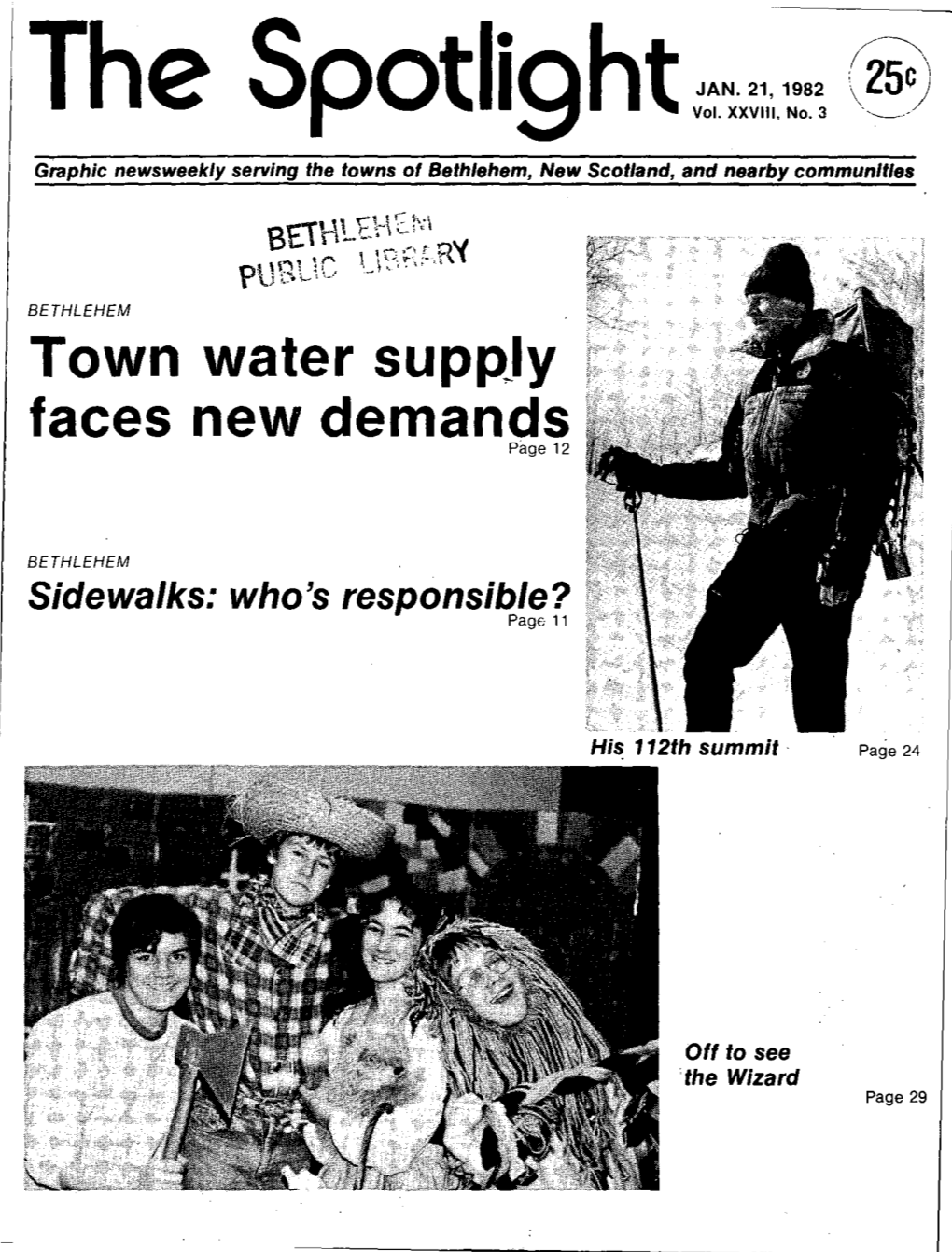 Town Water Suppjy Faces New Demands Page 12