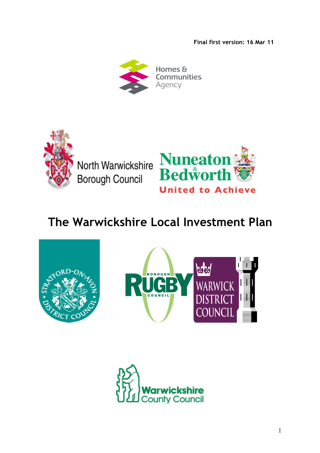 Warwickshire Local Investment Plan