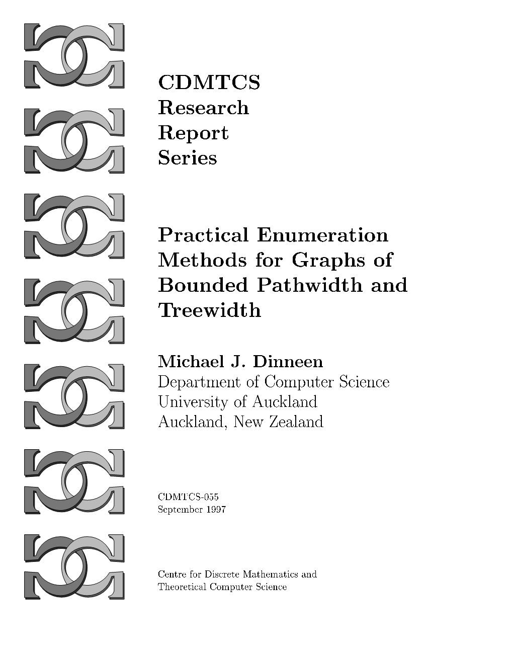 CDMTCS Research Report Series Practical Enumeration Methods for Graphs of Bounded Pathwidth and Treewidth