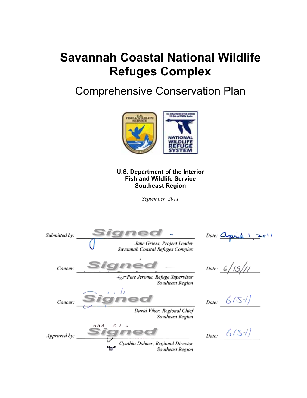 Savannah Coastal National Wildlife Refuges Complex