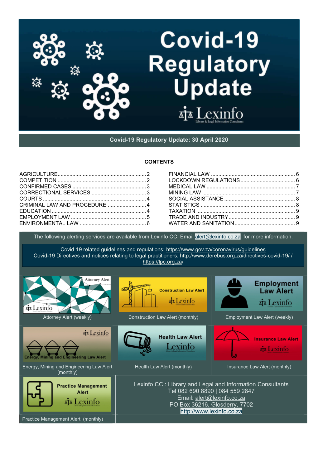 Covid-19 Regulatory Update 30Apr2020