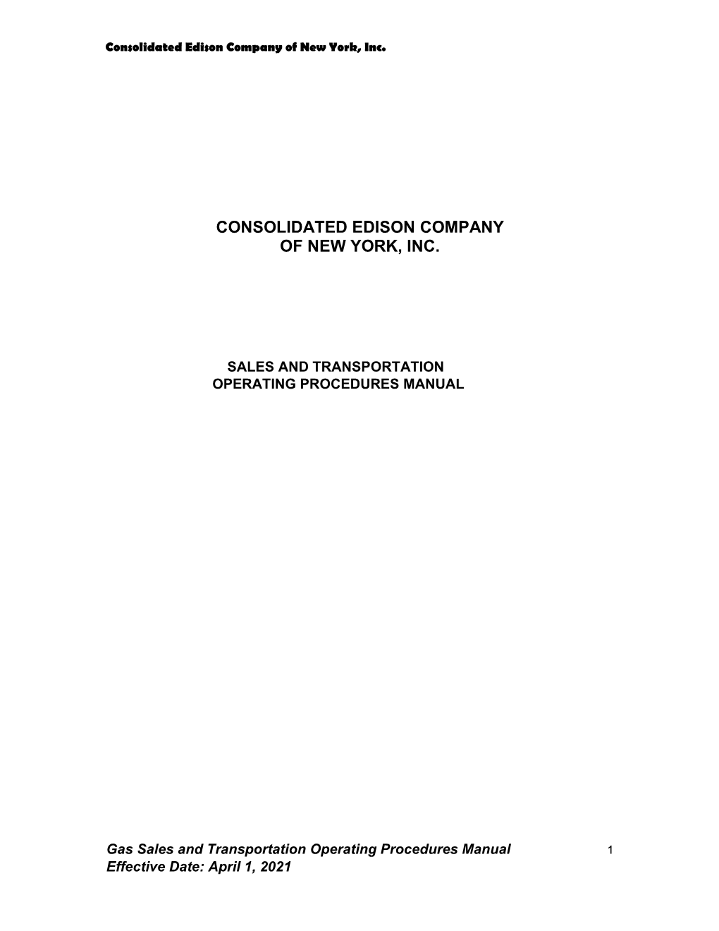 Consolidated Edison Company of New York, Inc