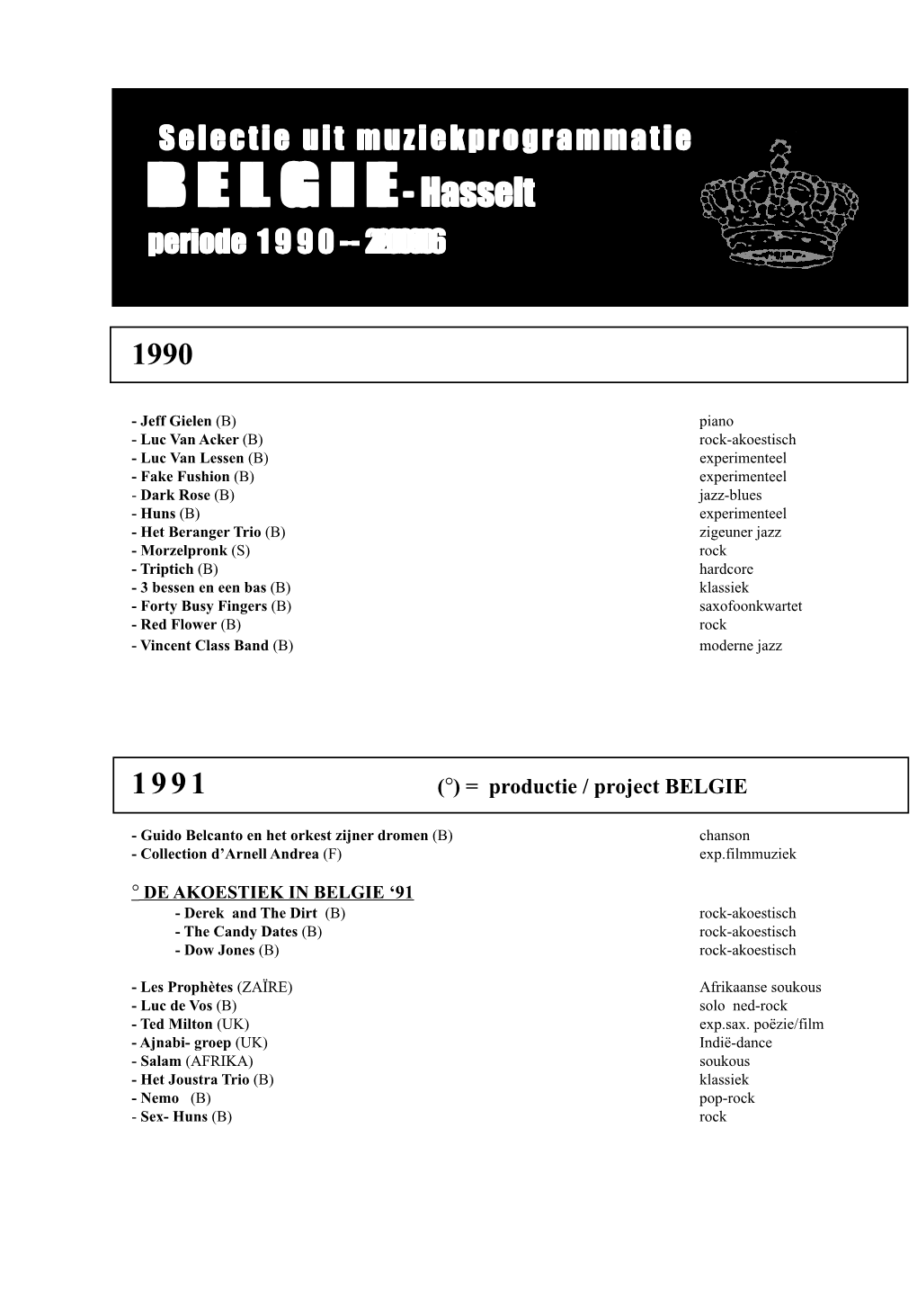 Hasselthasselt- Periode 1 9 999 0 - 200200- 666