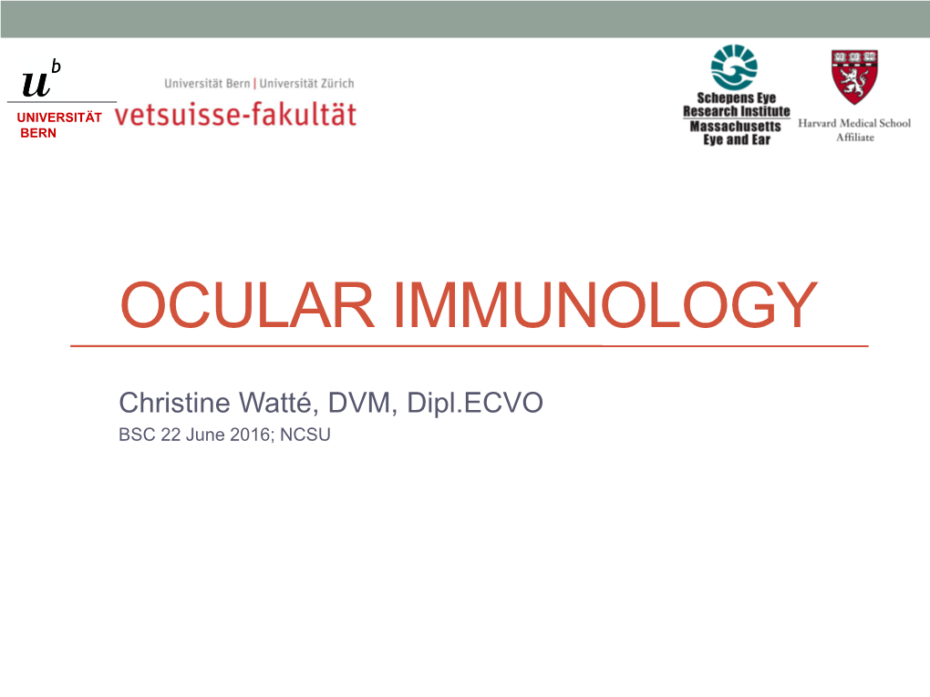 Ocular Immunology