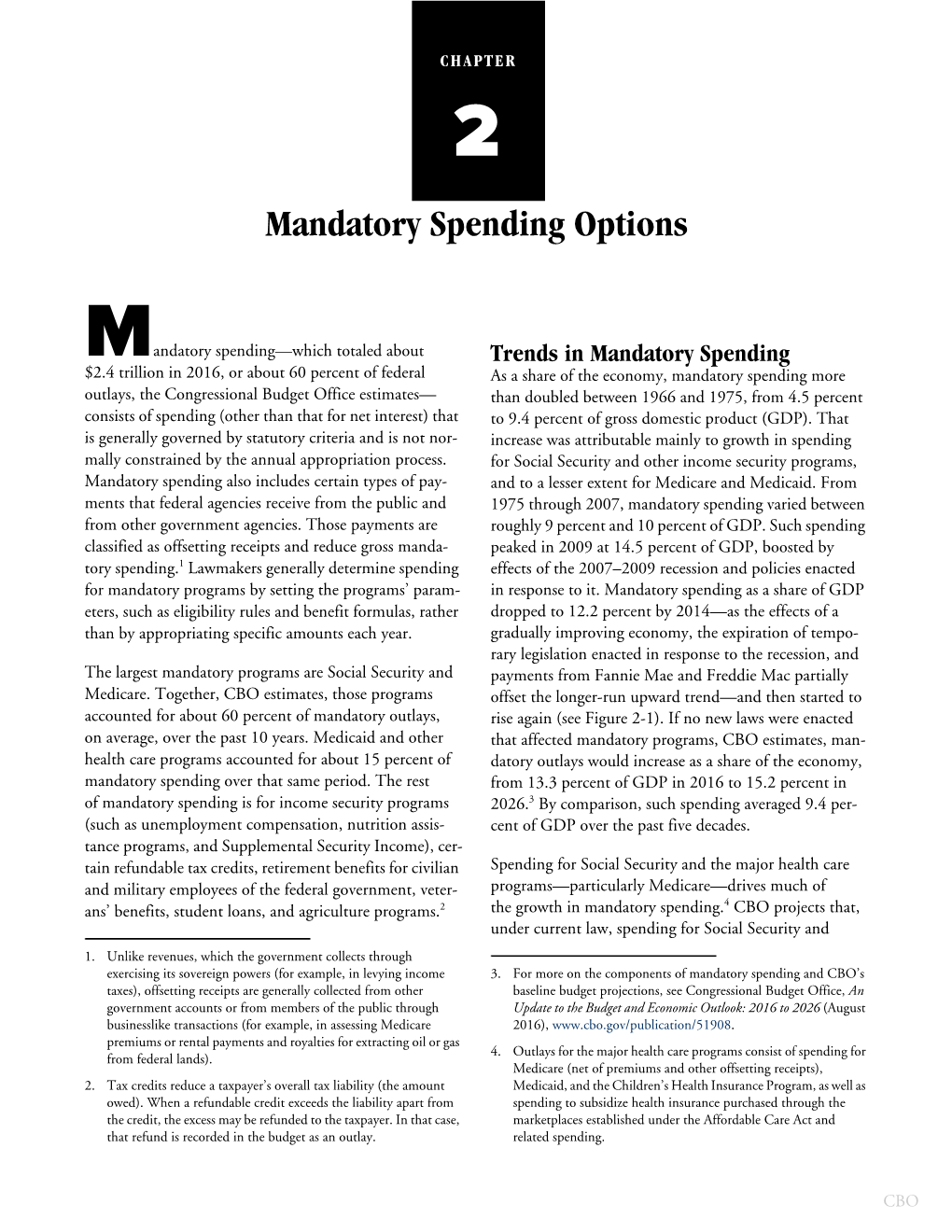 Mandatory Spending Options