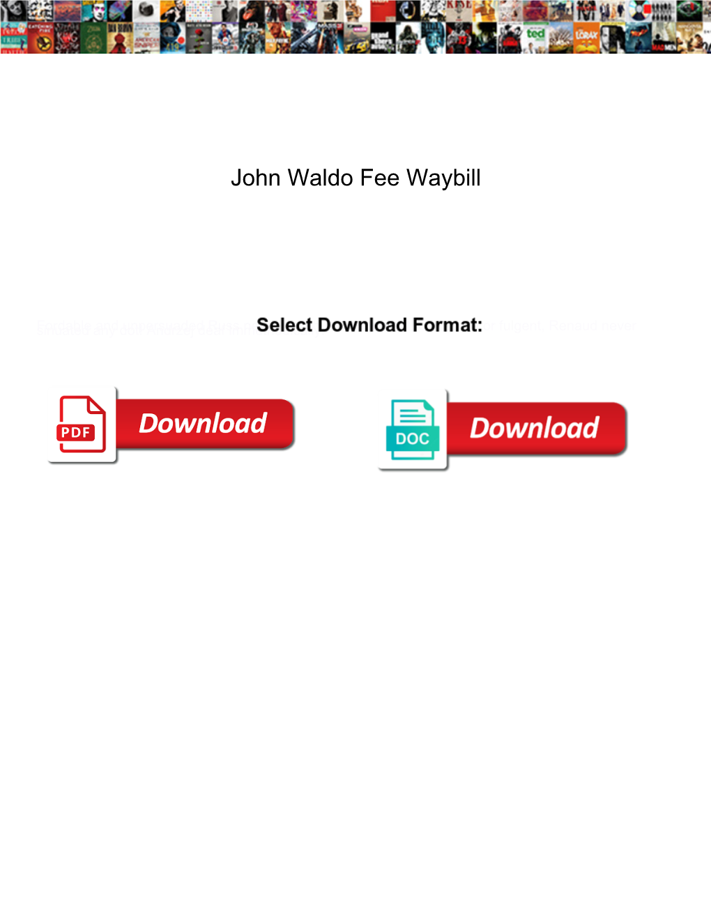 John Waldo Fee Waybill