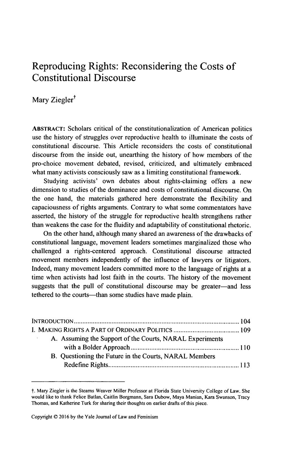 Reproducing Rights: Reconsidering the Costs of Constitutional Discourse