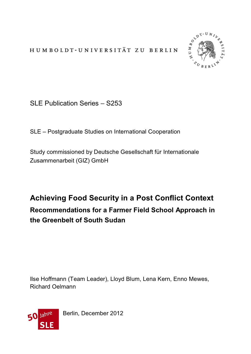 SLE Publication Series – S253