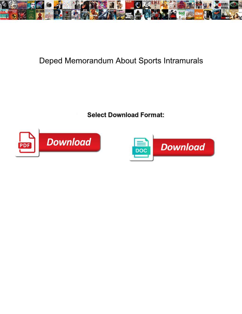 Deped Memorandum About Sports Intramurals