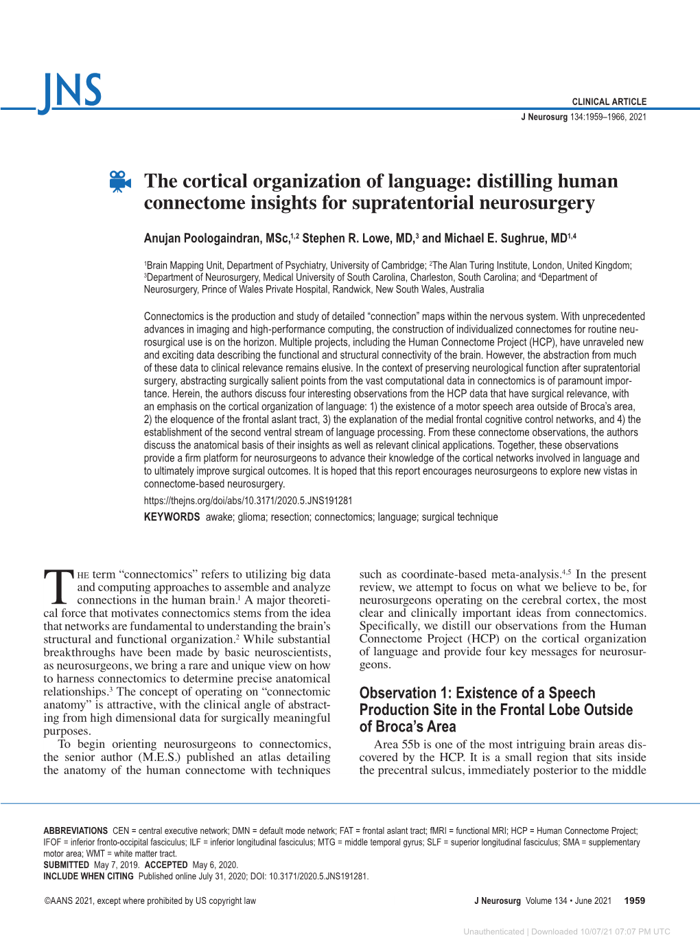 Distilling Human Connectome Insights for Supratentorial Neurosurgery