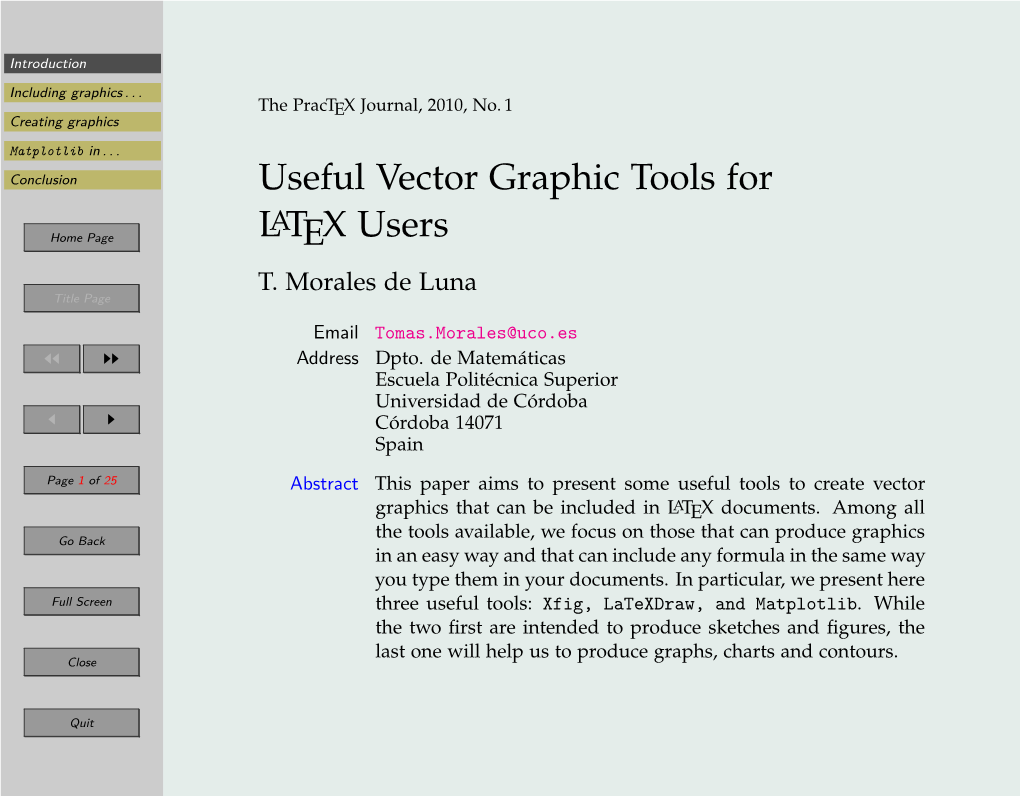 Useful Vector Graphic Tools for LATEX Users