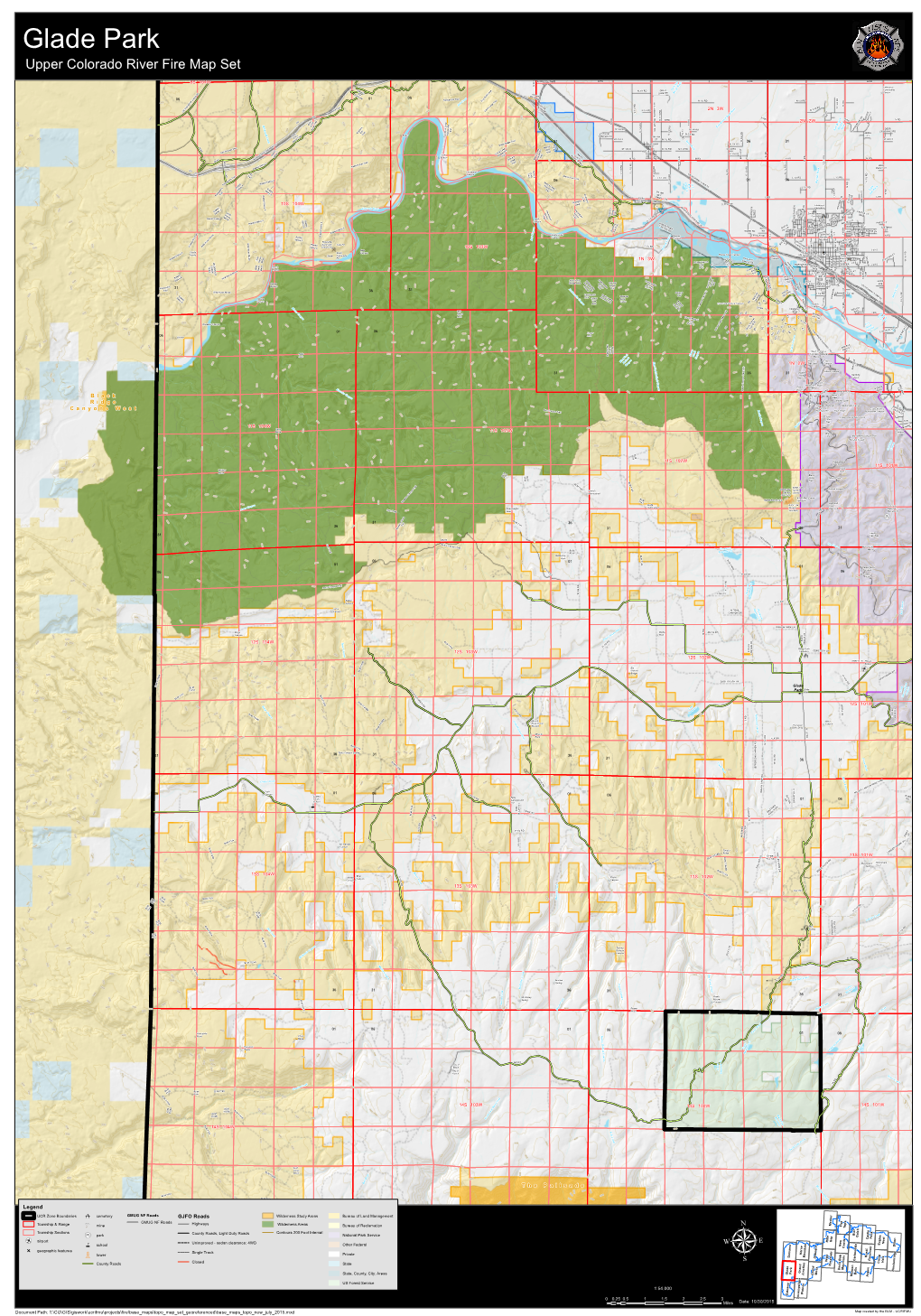 Glade Park Upper Colorado River Fire Map Set