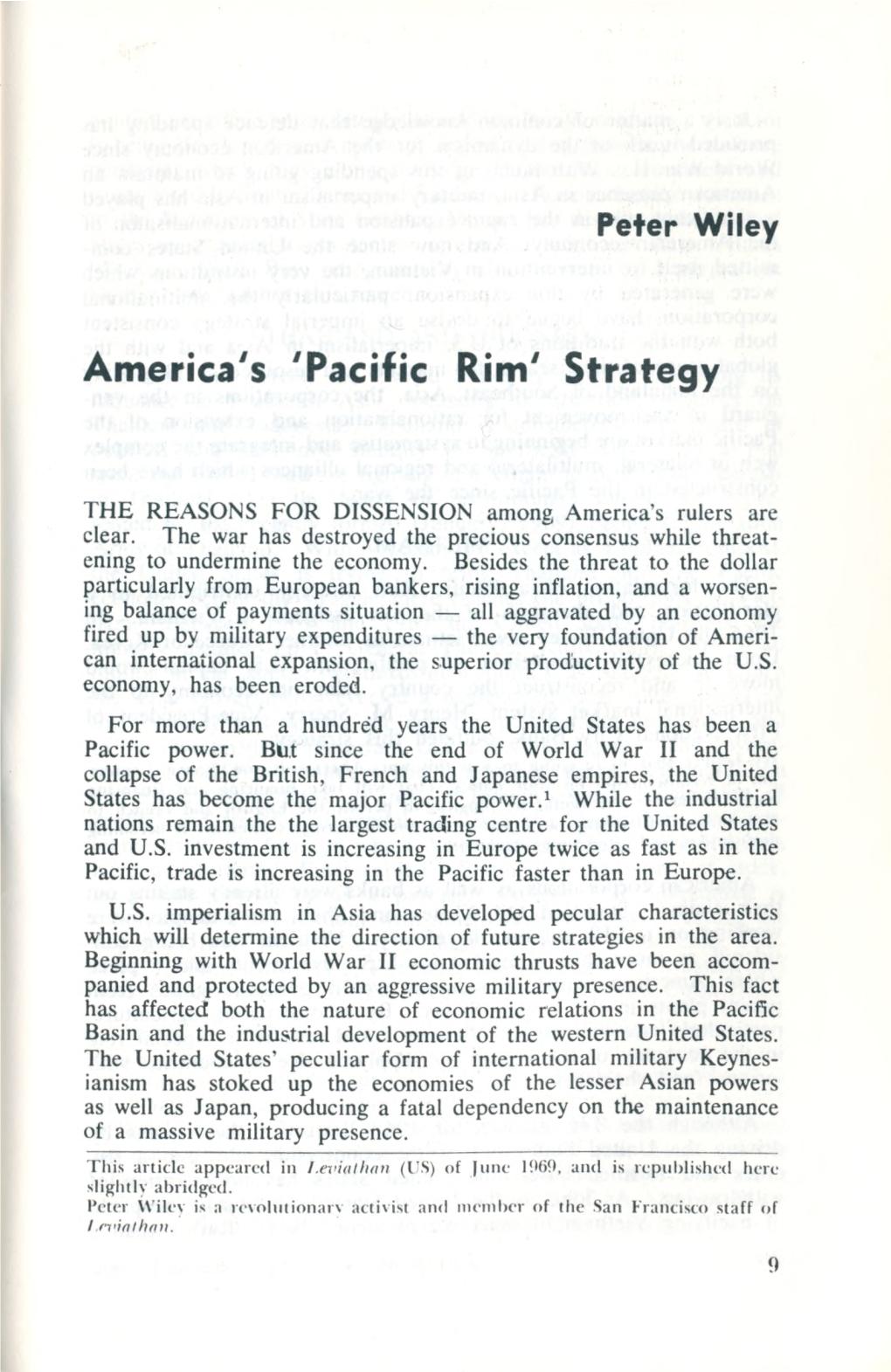 Pacific Rim' Strategy