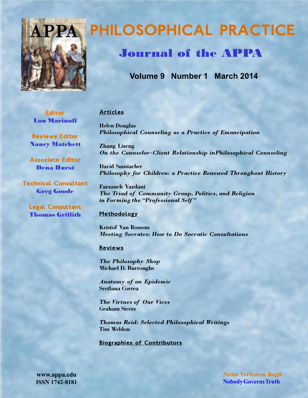 PHILOSOPHICAL PRACTICE1311 Journal of the APPA