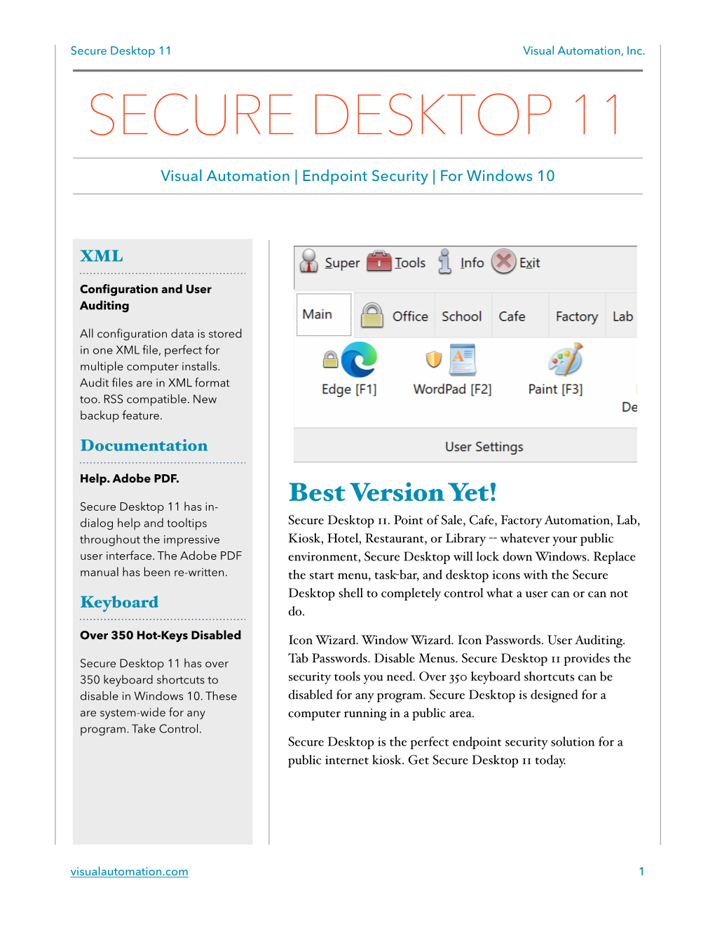 Secure Desktop 11 Visual Automation, Inc