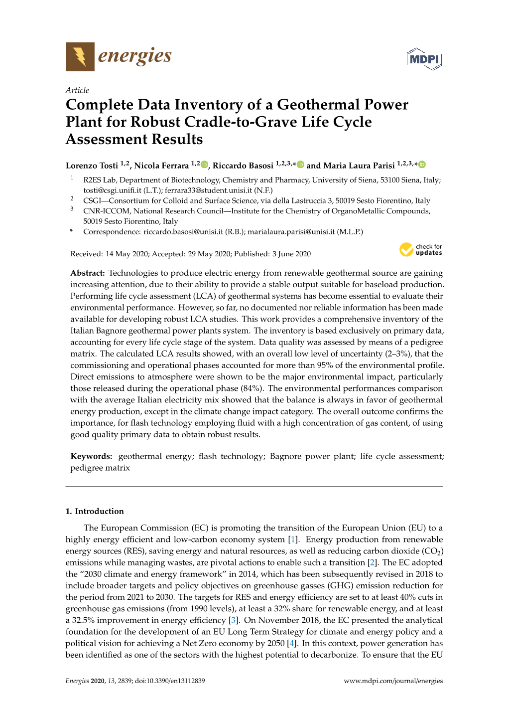 Complete Data Inventory of a Geothermal Power Plant for Robust Cradle-To-Grave Life Cycle Assessment Results