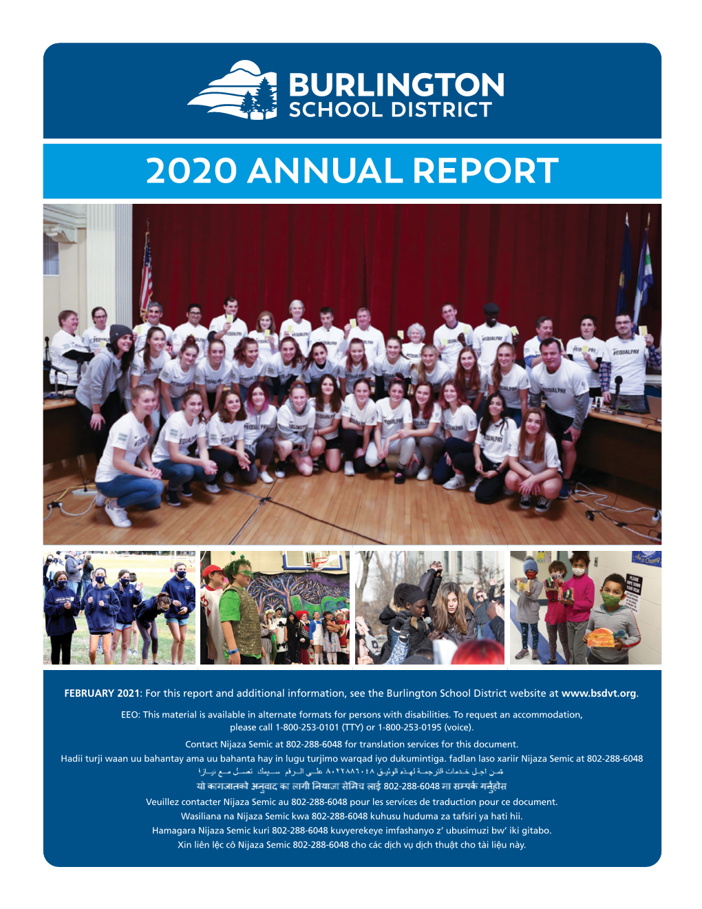 Burlington School District's 2020 Annual Report