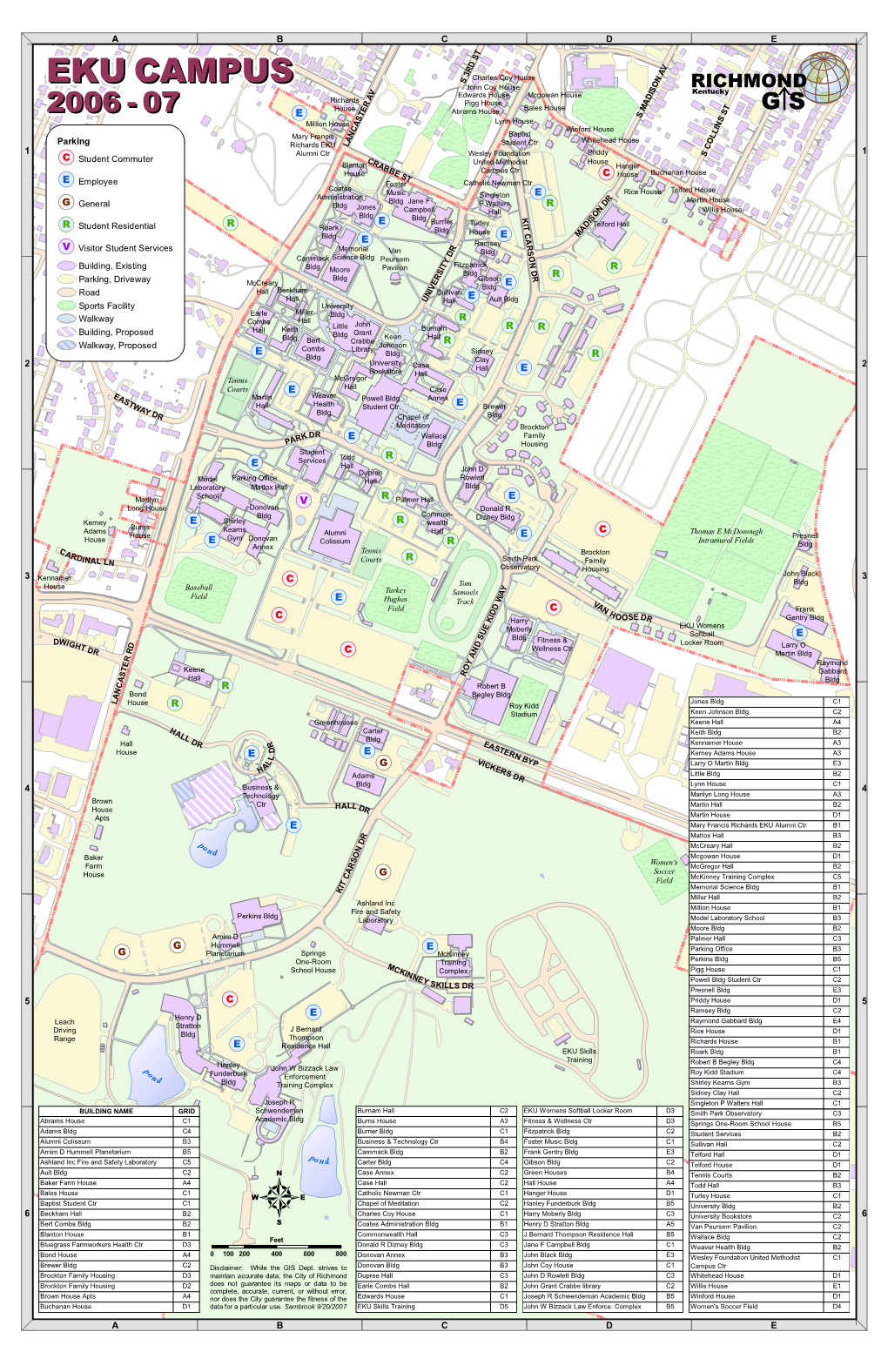 EKU CAMPUS O EKU CAMPUS John Coy House RICHMOND S Kentucky V Edwards House Mcgowan House I a D