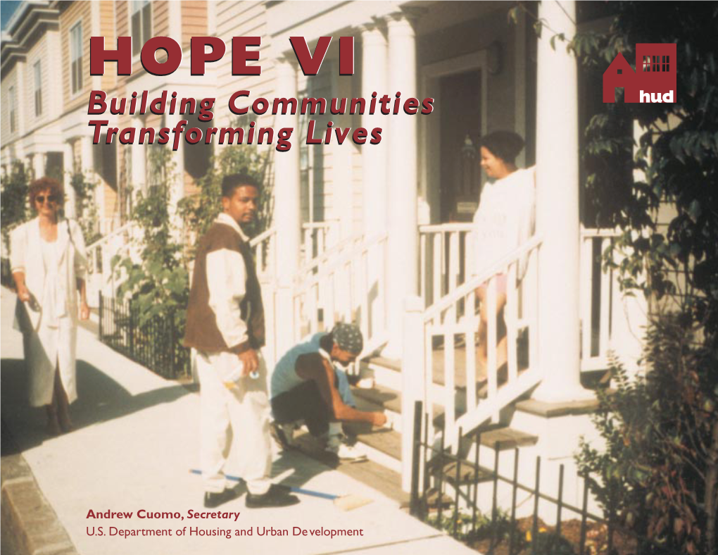 HOPE VIHOPE VI Building Commbuilding Communitiesunities Ttrransforming Livansforming Liveses