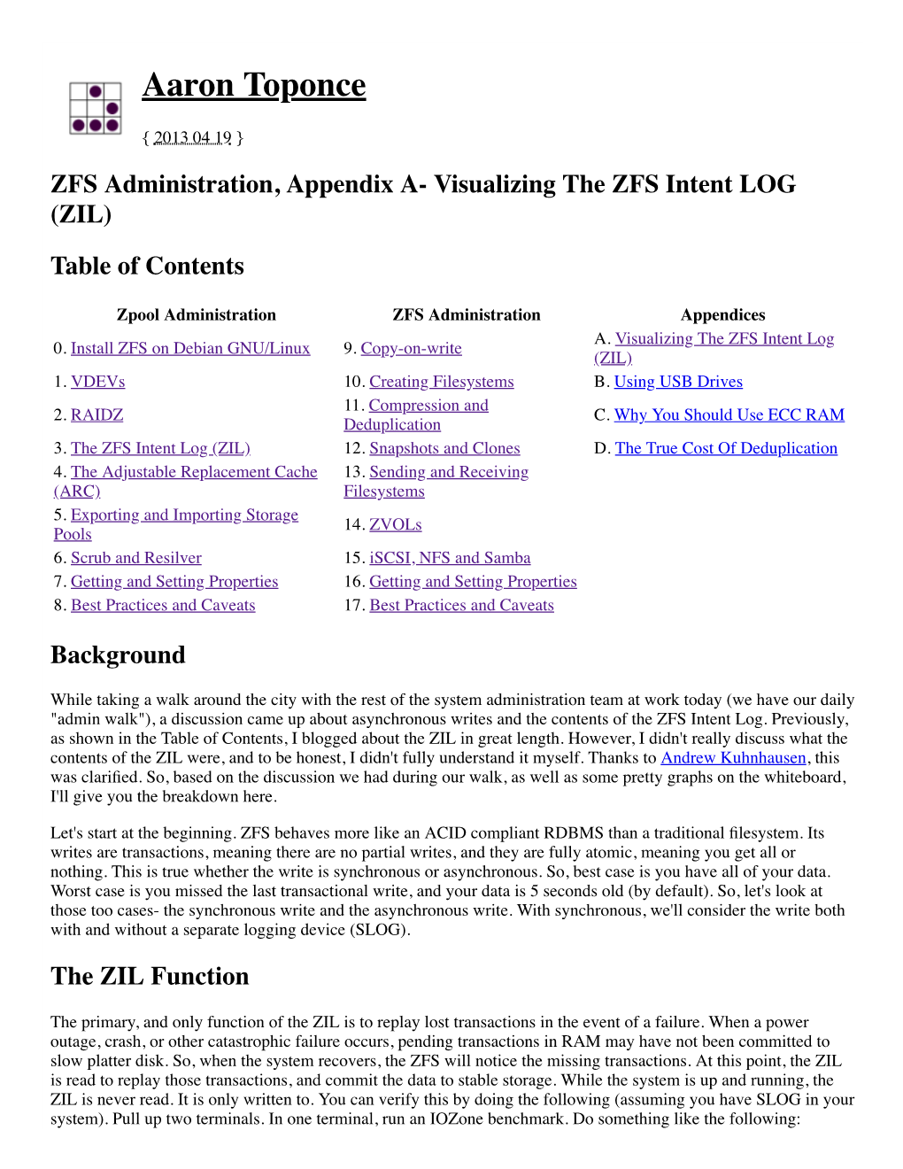 Aaron Toponce : ZFS Administration, Appendix A