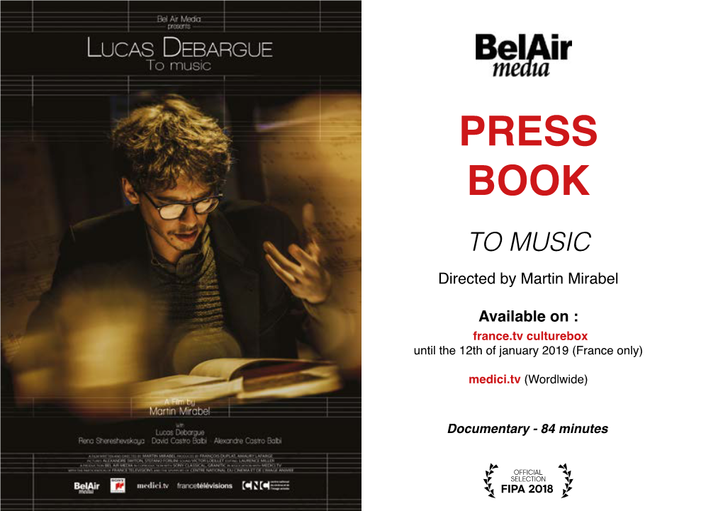 PRESS BOOK to MUSIC Directed by Martin Mirabel