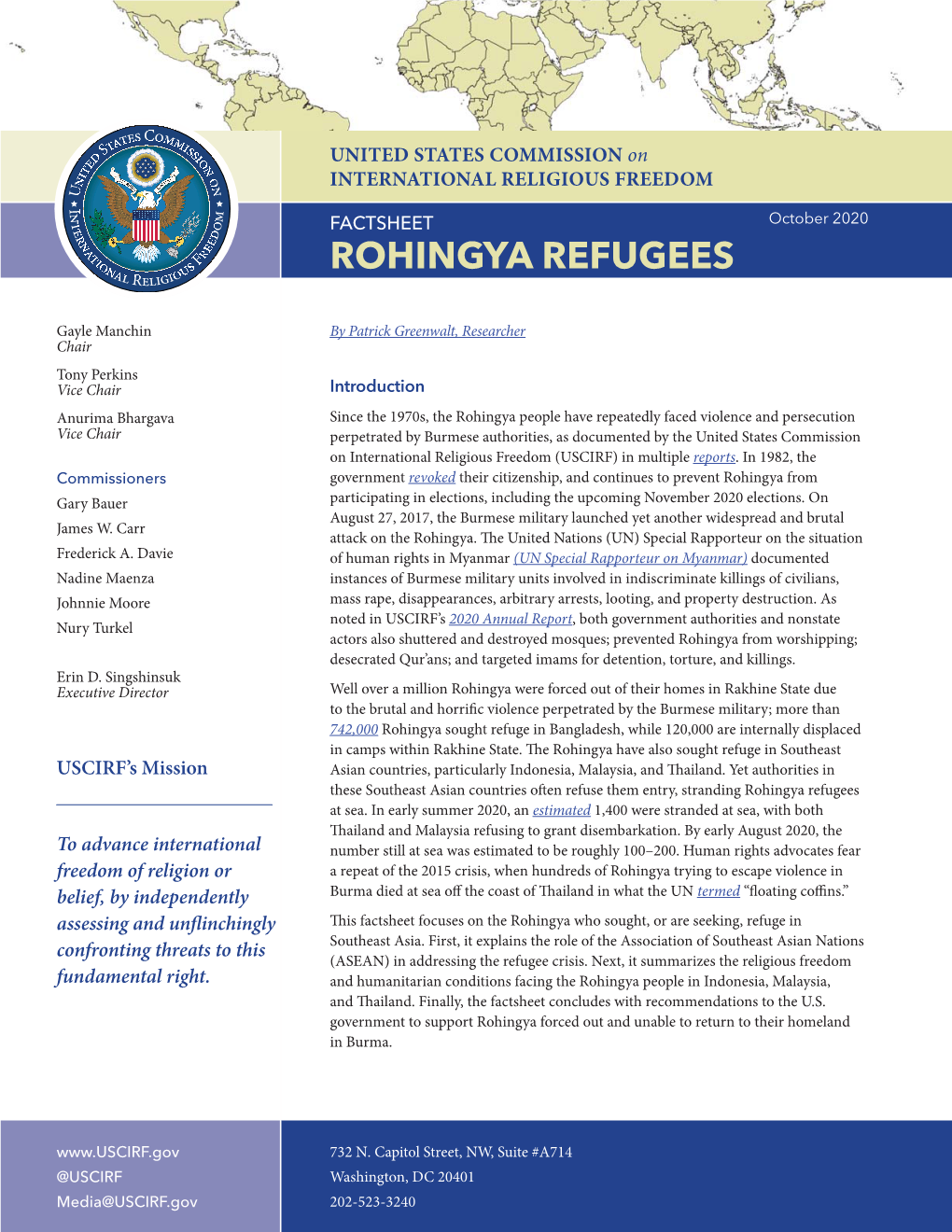 Legislation Factsheet: Rohingya Refugees in Southeast Asia