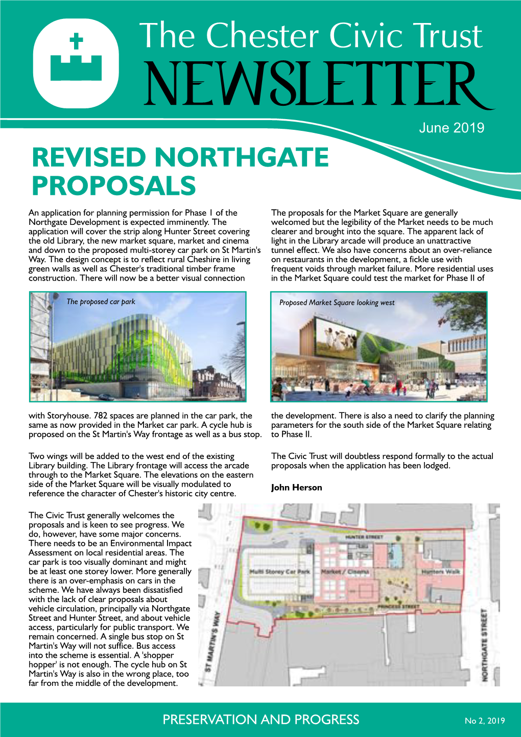 Civic Trust NEWSLETTER June 2019 REVISED NORTHGATE PROPOSALS