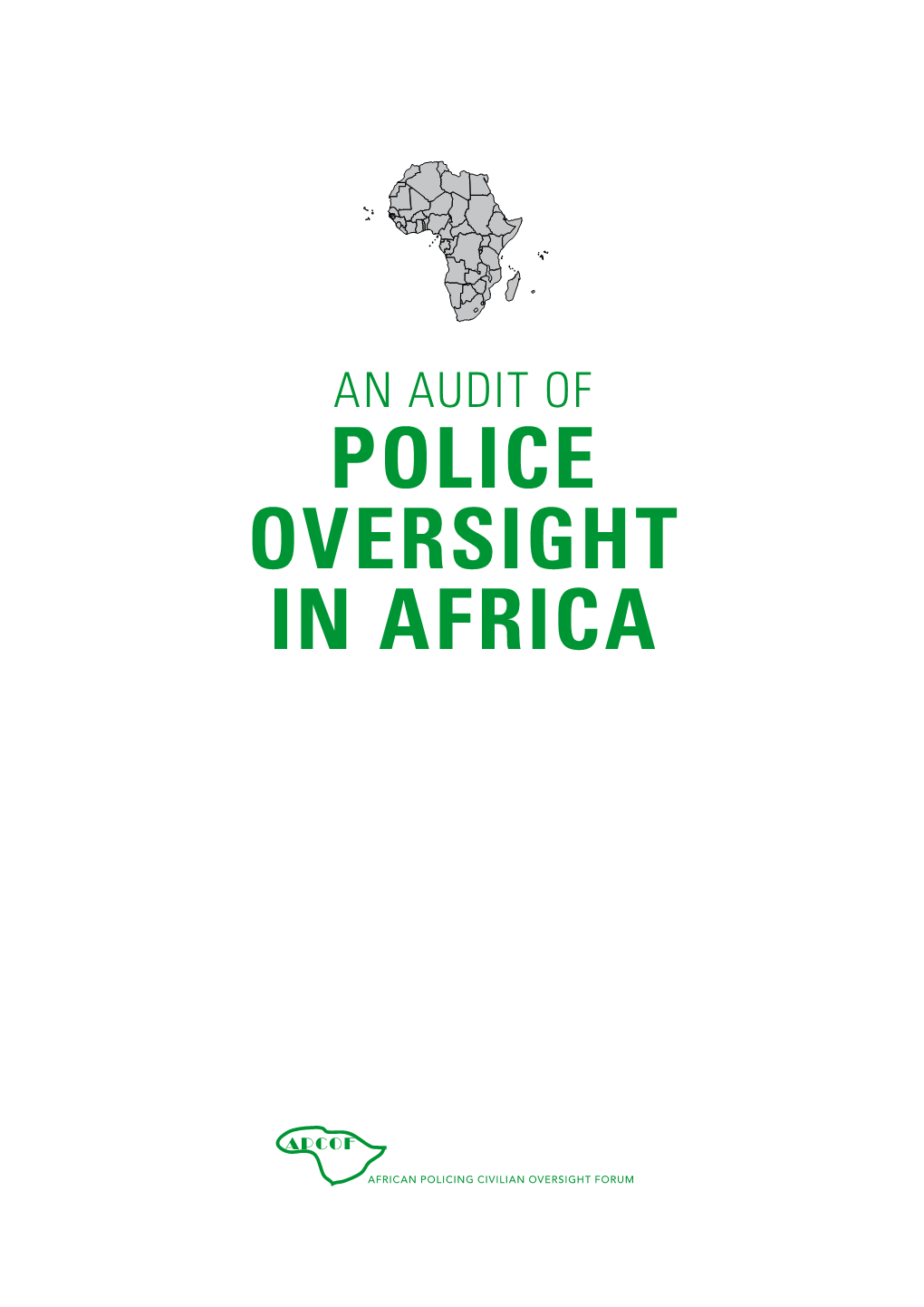 Audit of Police Oversight in Africa