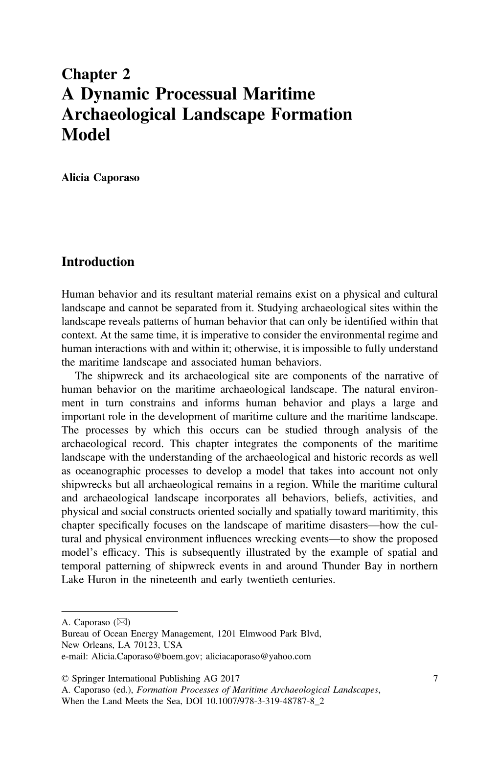 A Dynamic Processual Maritime Archaeological Landscape Formation Model