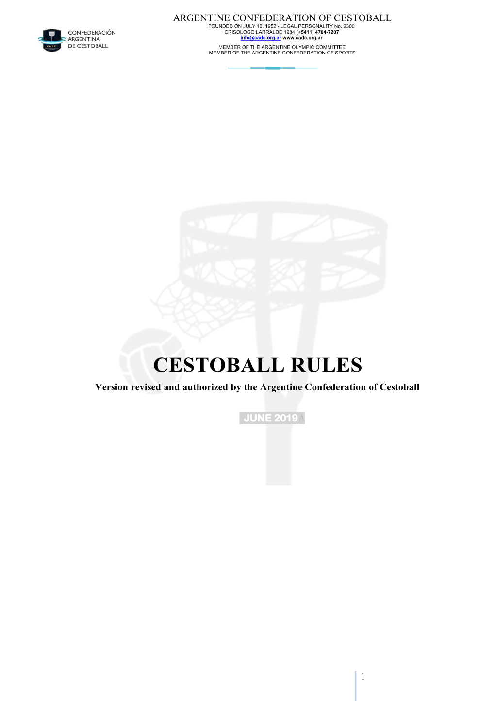 Reglamento Cestoball