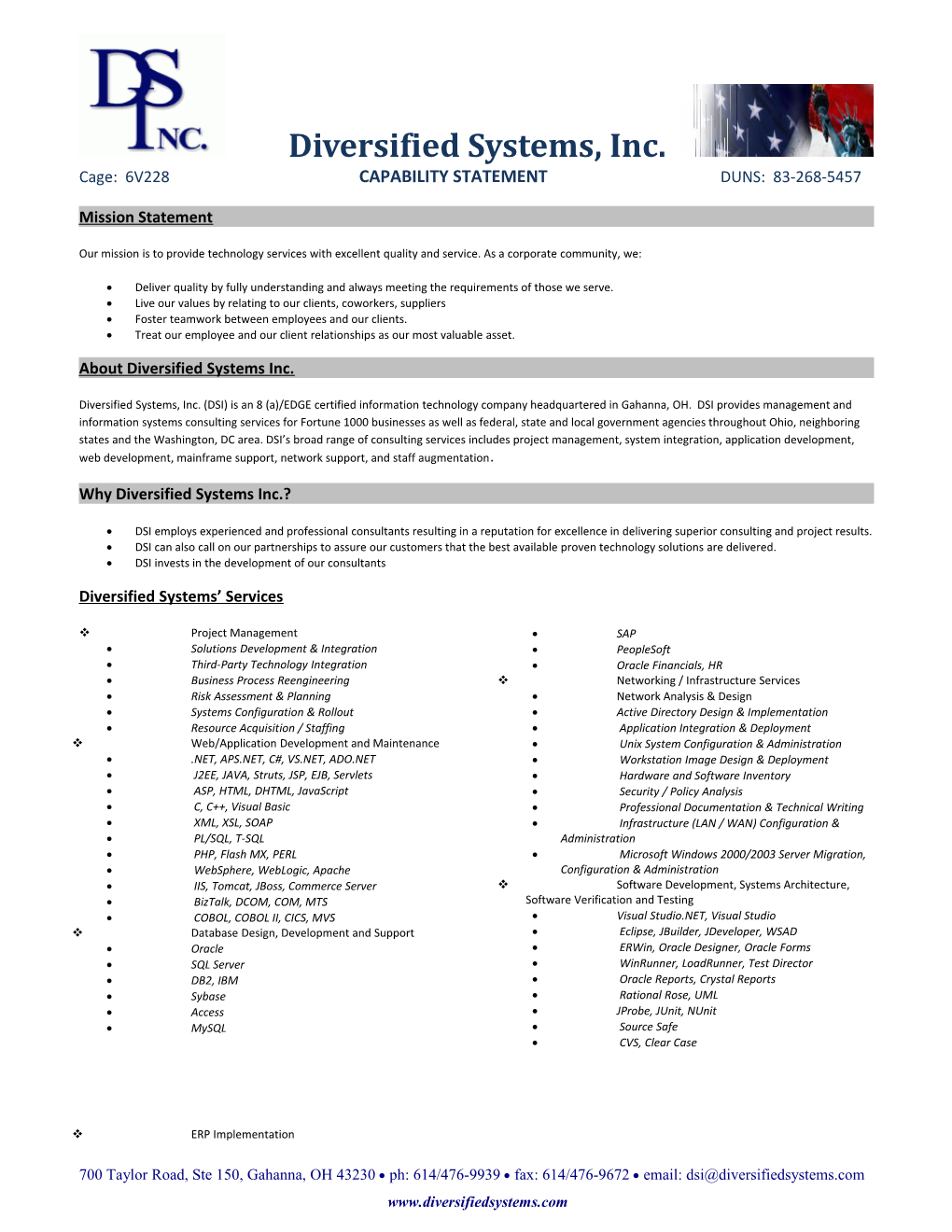 Diversified Systems, Inc