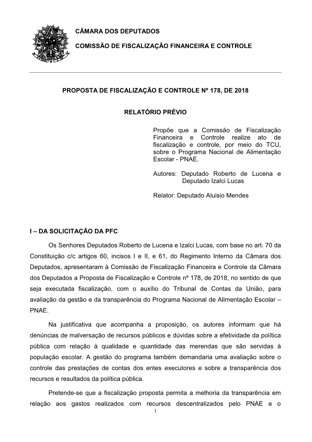 Proposta De Fiscalização E Controle Nº 91, De 1998