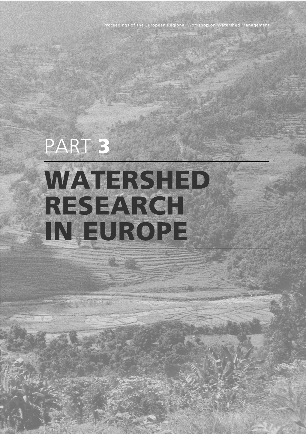 Watershed Research in Europe