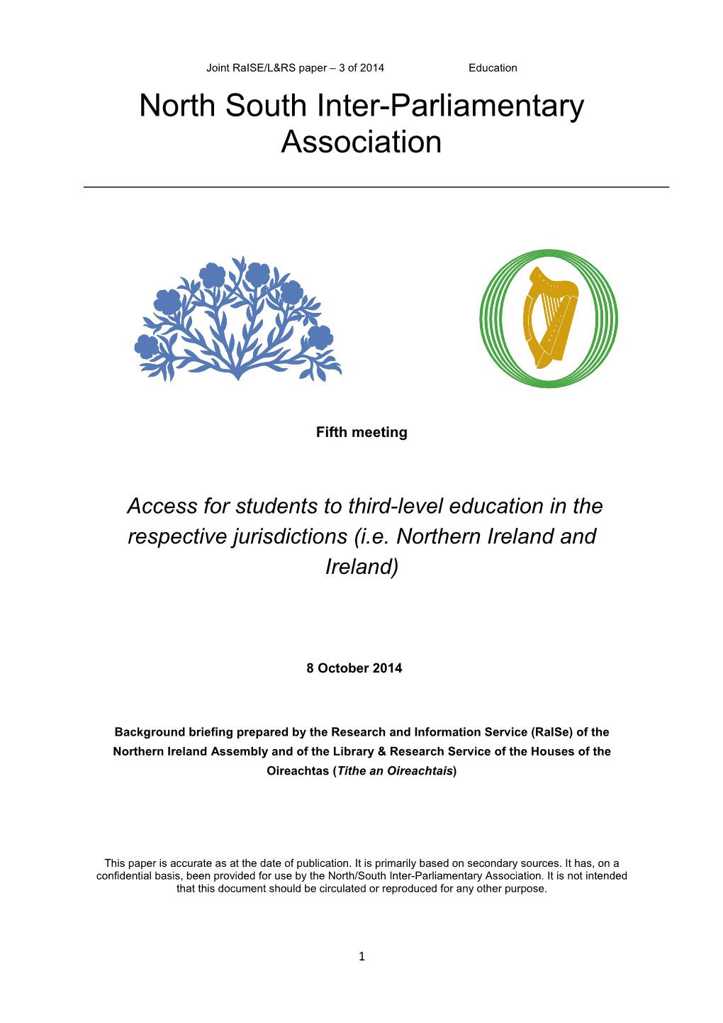 Access for Students to Third-Level Education in the Respective Jurisdictions (I.E