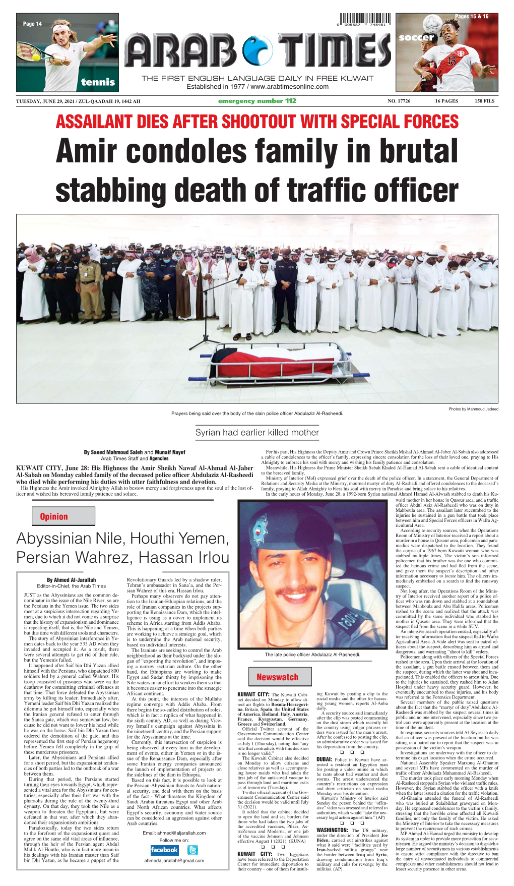 Amir Condoles Family in Brutal Stabbing Death of Traffic Officer