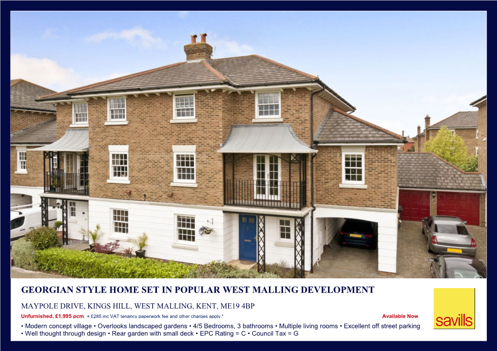 Georgian Style Home Set in Popular West Malling
