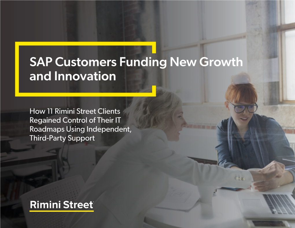 IT Roadmap Third-Party Support for SAP Customers | Rimini Street
