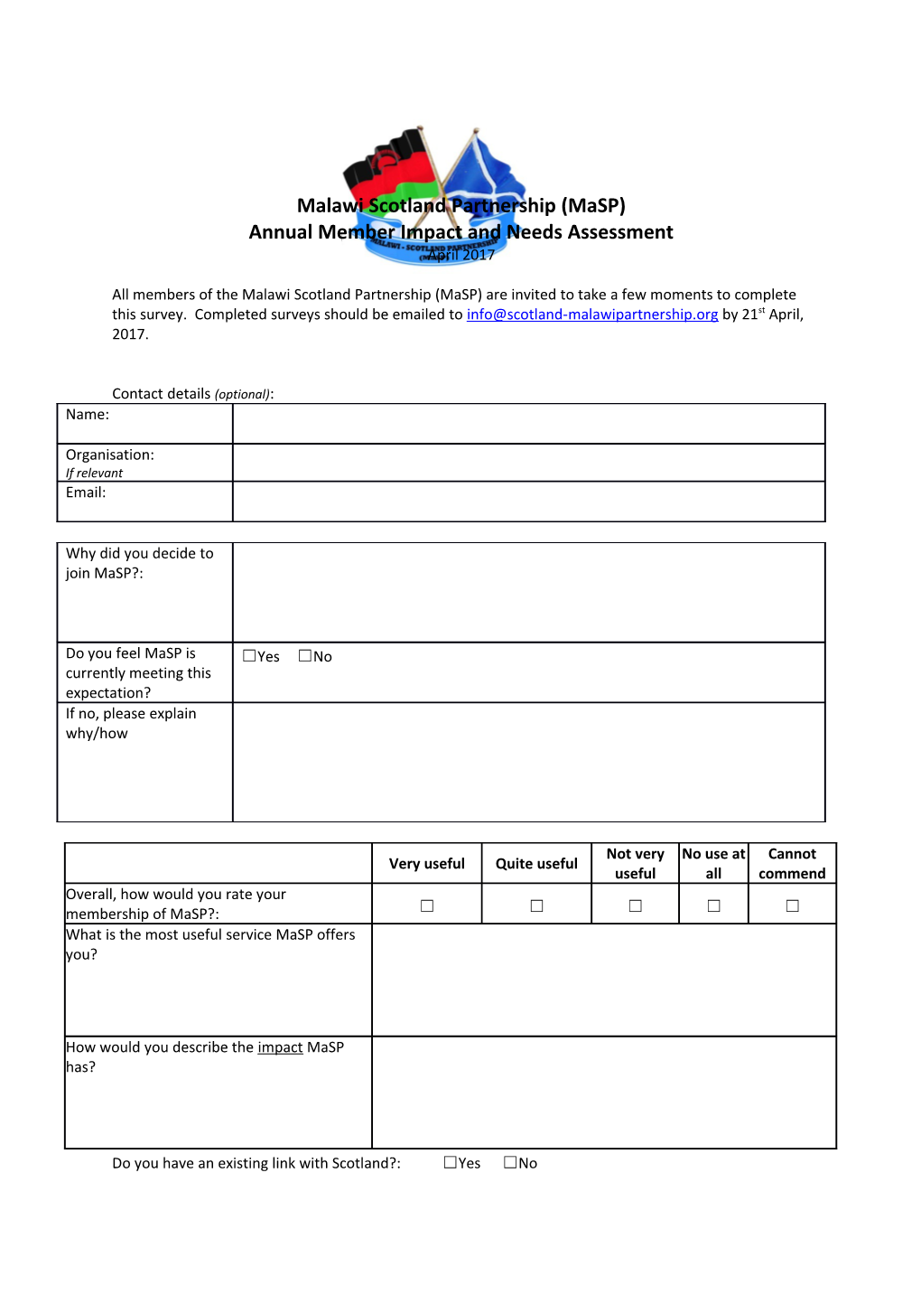 Annual Member Impact and Needs Assessment