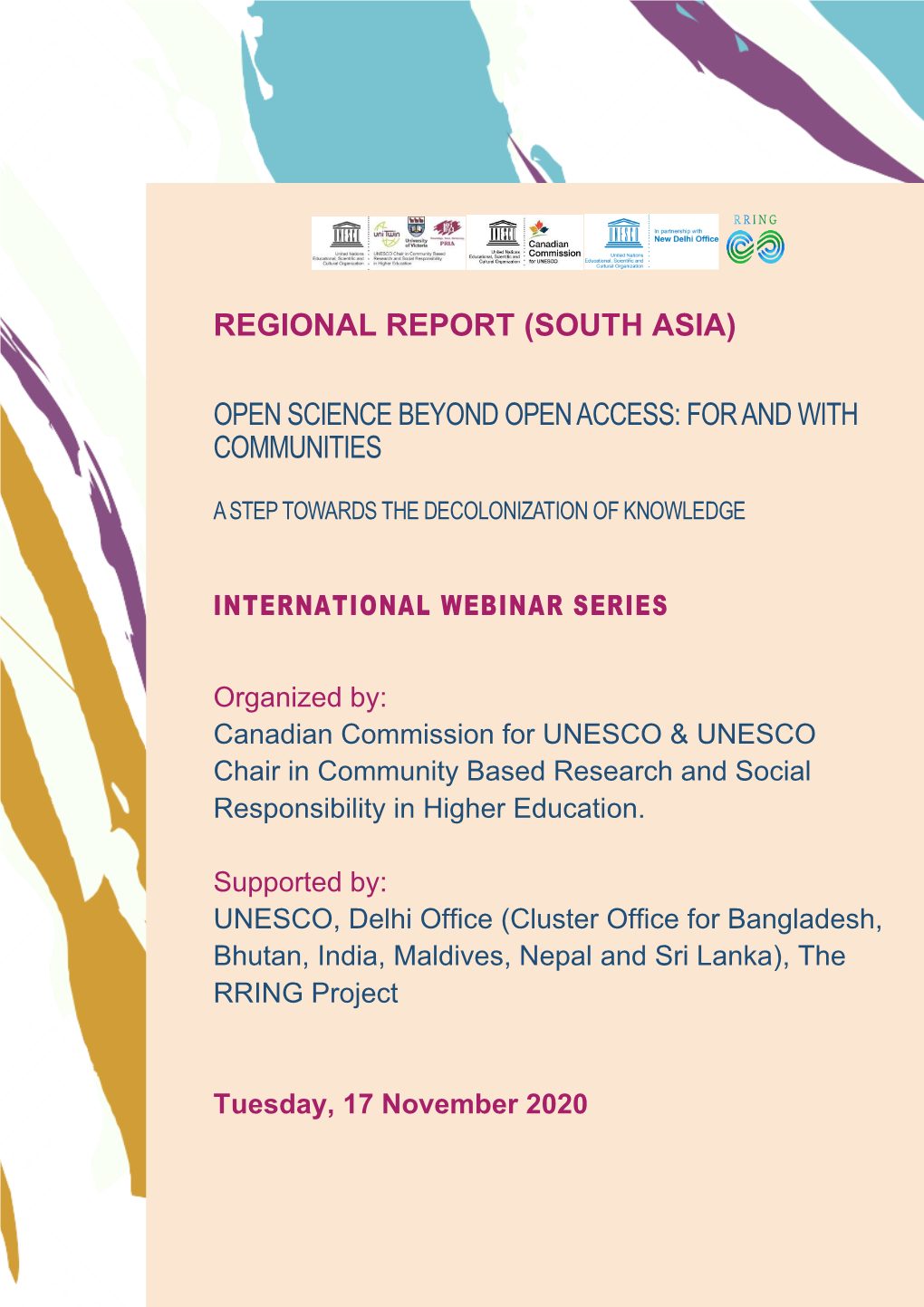 Regional Report (South Asia) Open Science