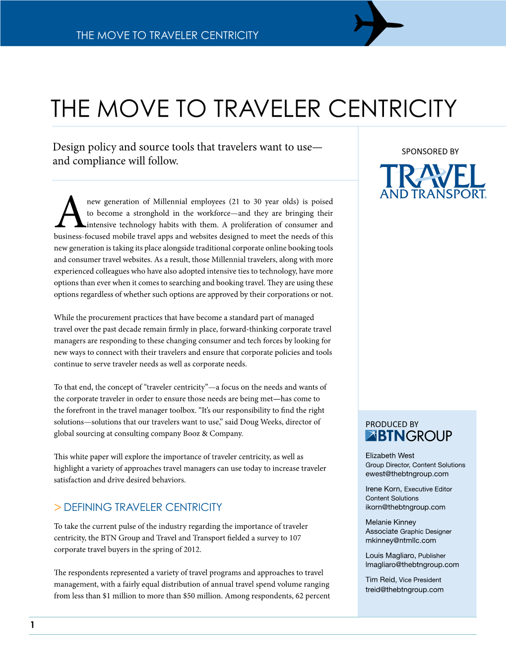 The Move to Traveler Centricity