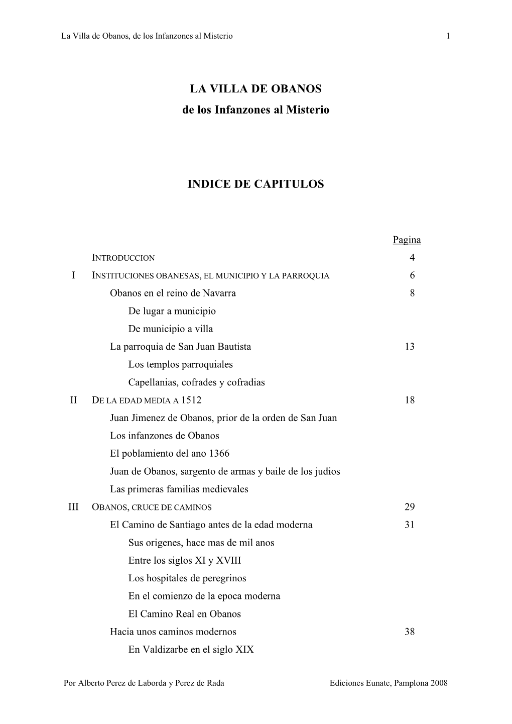 La Villa De Obanos: De Los Infanzones Al Misterio