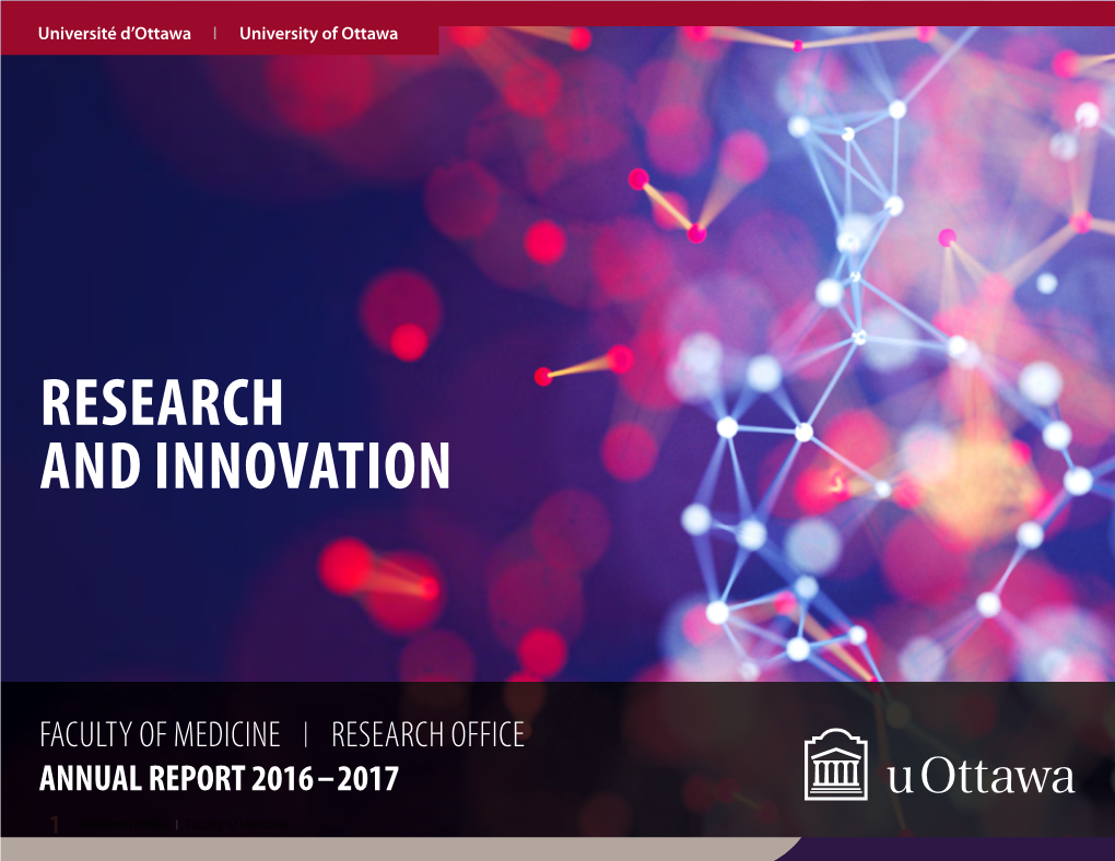 Faculty of Medicine, Research Office 2016-2017 Annual Report