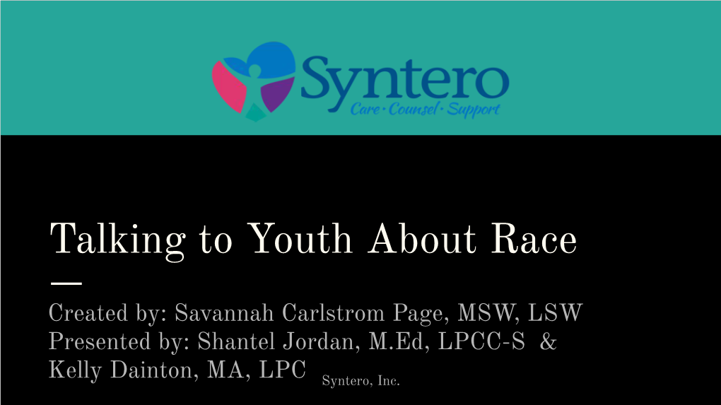 Talking to Youth About Race