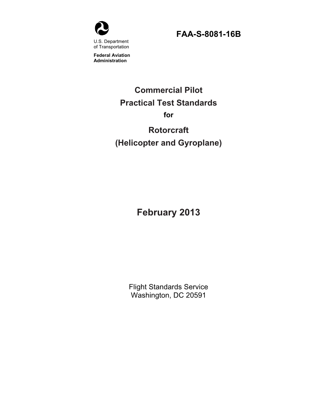Commercial Pilot Practical Test Standards for Rotorcraft (Helicopter and Gyroplane)